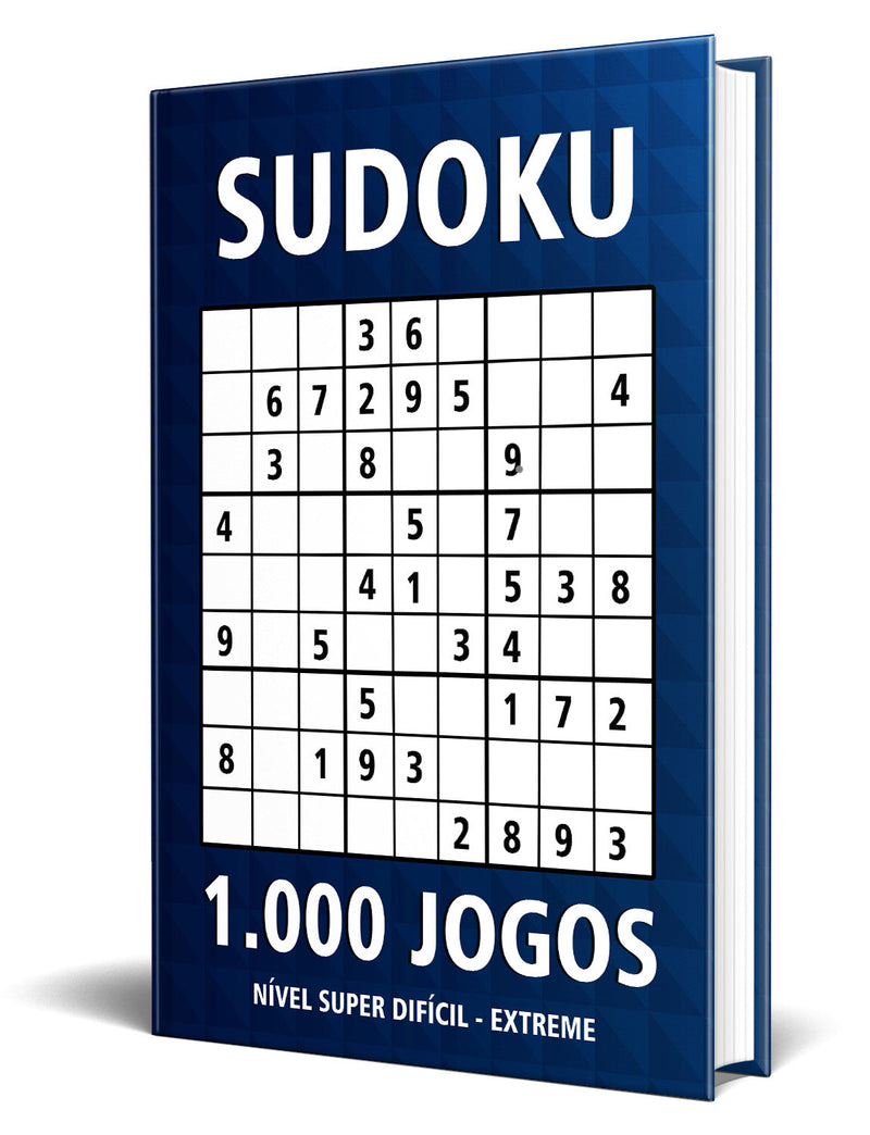 Sudoku: 1.000 Jogos de Nível Extreme - Em formato PDF - Produto Digital