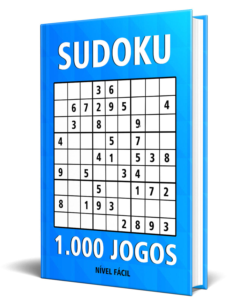 Sudoku: 1.000 Jogos de Nível Fácil - Em formato PDF - Produto Digital