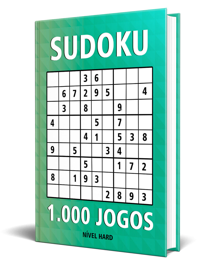 Sudoku: 1.000 Jogos de Nível Hard - Em formato PDF - Produto Digital