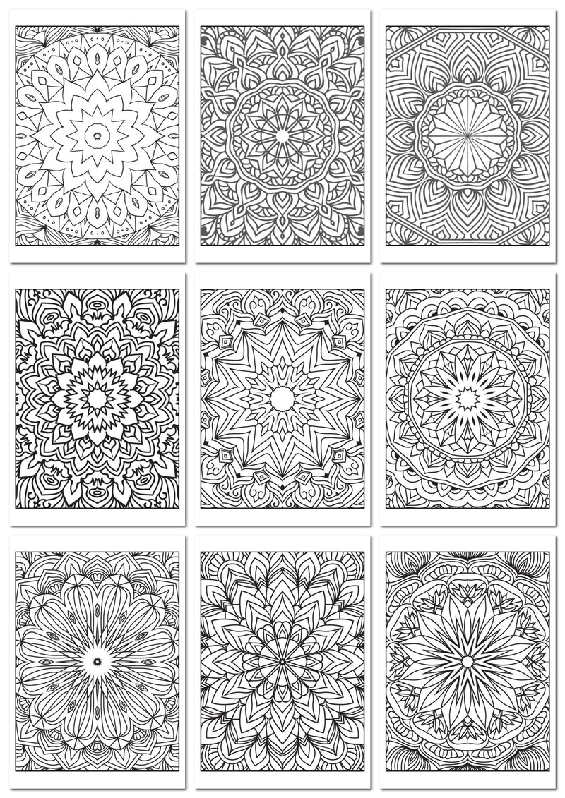 Livro de Colorir para Imprimir de Mandalas - 50 Imagens em Formato PDF - Acesso Imediato