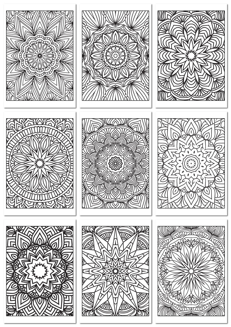 Livro de Colorir para Imprimir de Mandalas - 50 Imagens em Formato PDF - Acesso Imediato
