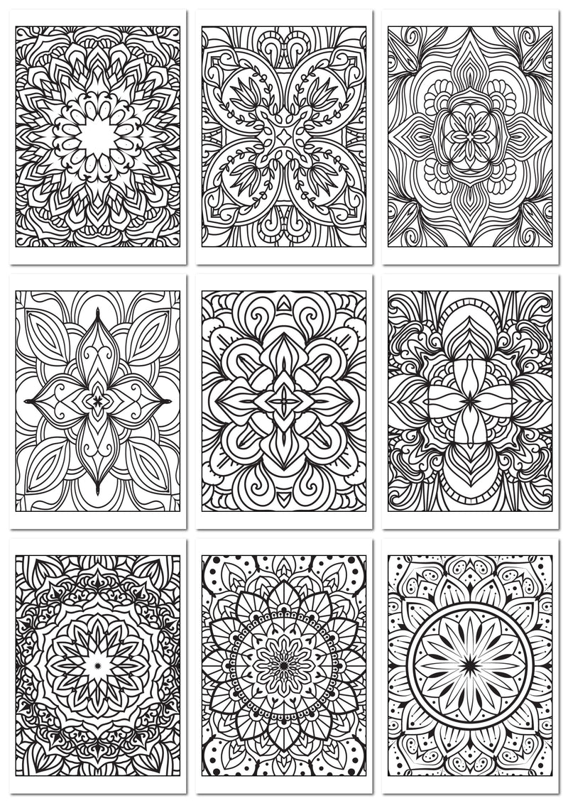 Livro de Colorir para Imprimir de Mandalas - 50 Imagens em Formato PDF - Acesso Imediato