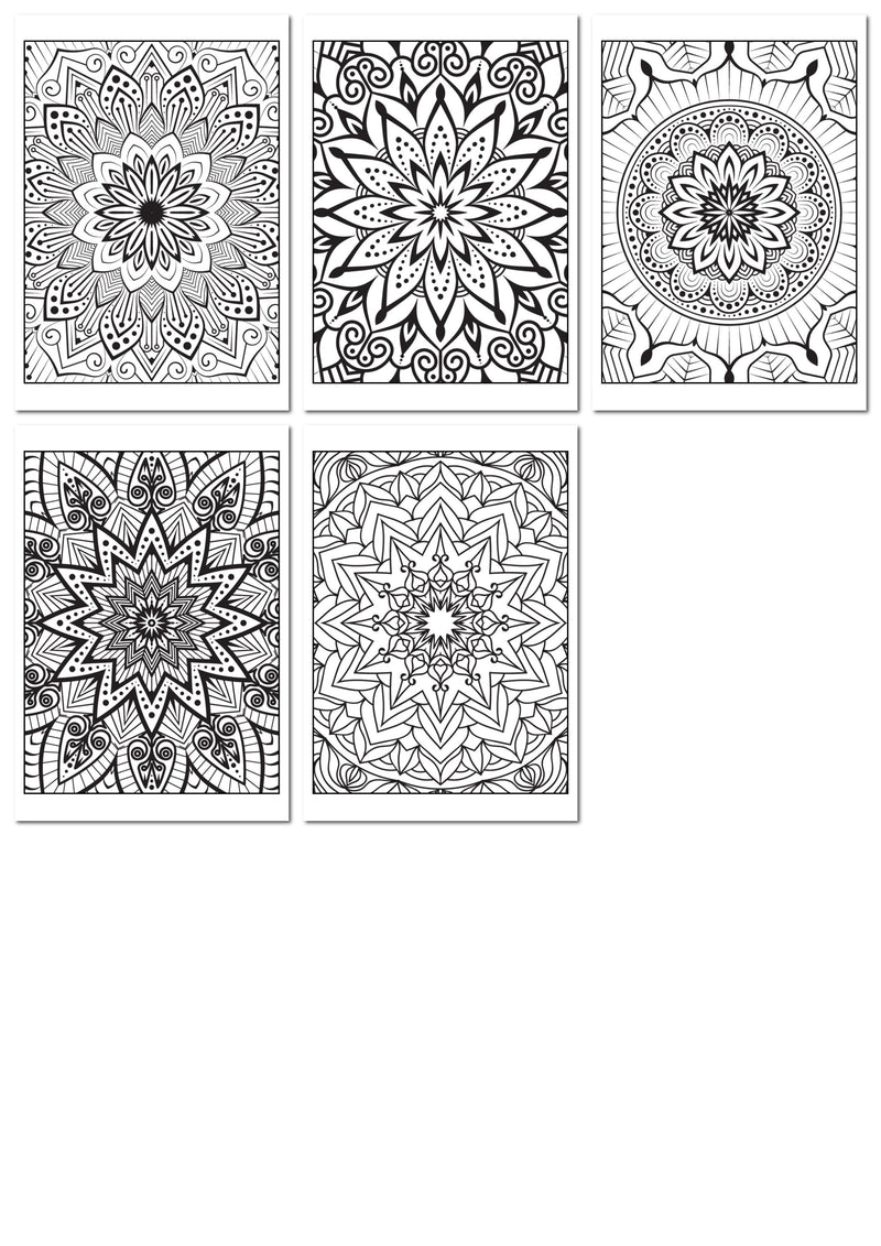 Livro de Colorir para Imprimir de Mandalas - 50 Imagens em Formato PDF - Acesso Imediato